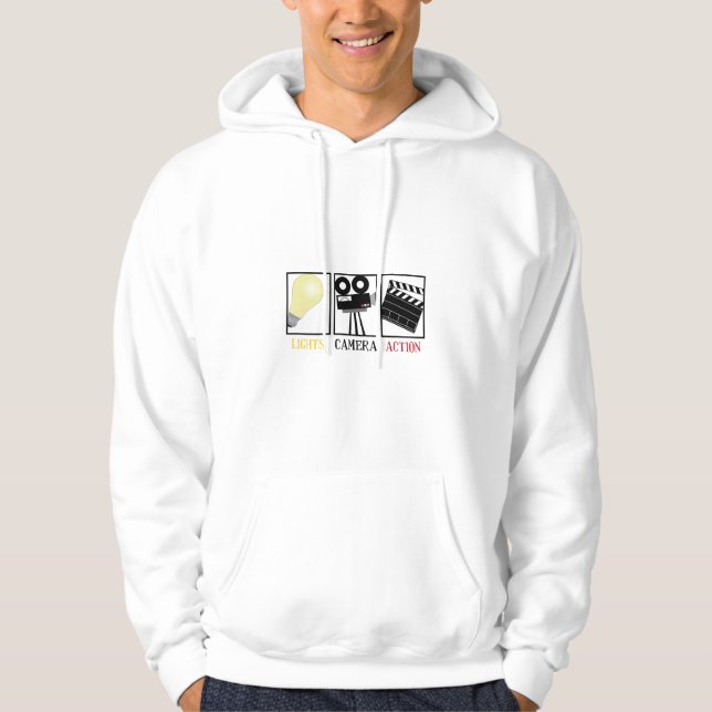 Lights Camera Action Hoodie (Front)