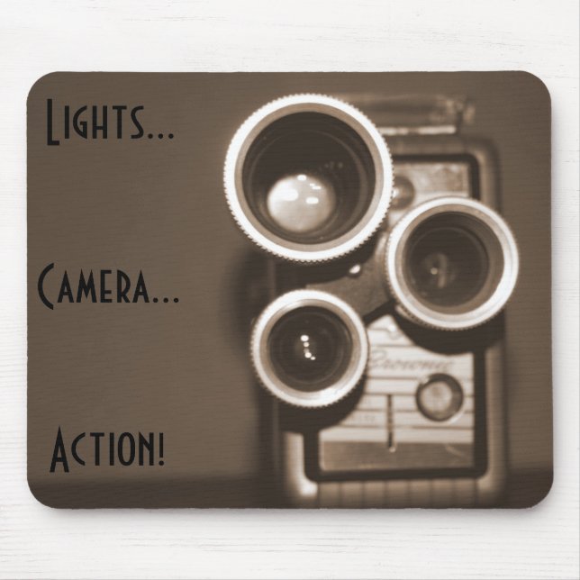 Lights Camera Action Mouse Mat (Front)