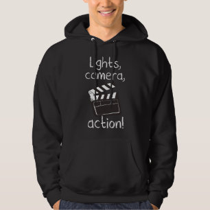 Lights Camera Action Movie Director Movie Clapper  Hoodie