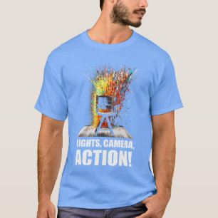 Lights Camera Action Movie Director Movie Clapper T-Shirt