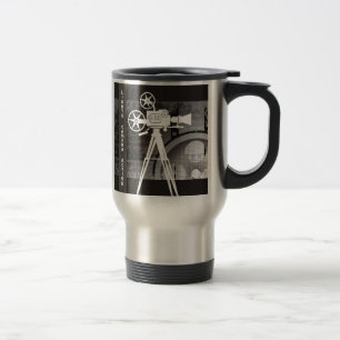 Lights, Camera, Action Movie Theme Travel Mug