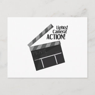 Lights Camera Action Postcard