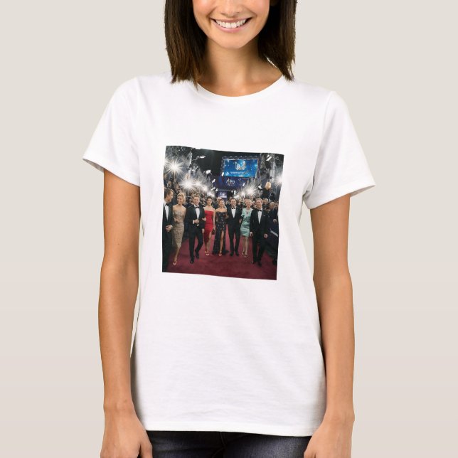  Lights, Camera, Glamour! T-Shirt (Front)