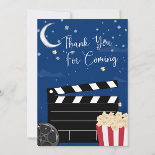 Lights Camera Movie Night 1 Thank You Card