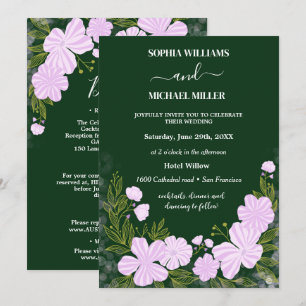 Lights Flowers Wedding Invitation