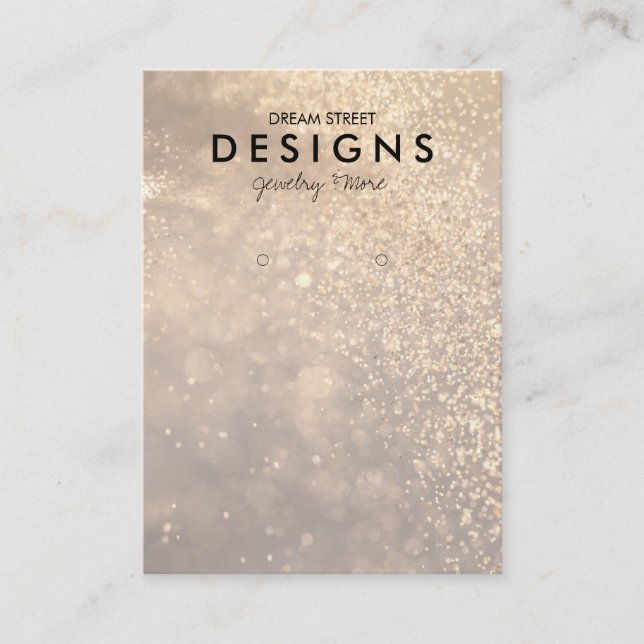 Lights Glitter Instagram Earring Display Card (Front)