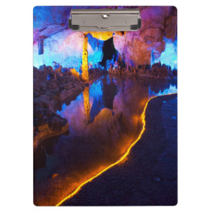Lights in Reed Flute Cave, China Clipboard