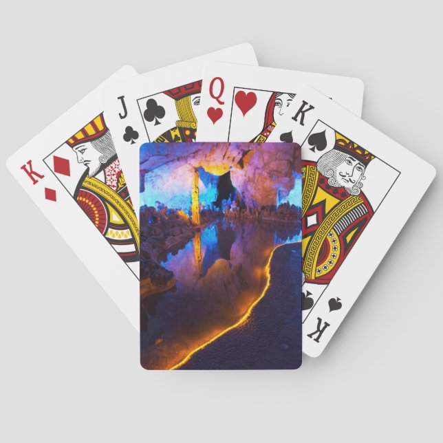 Lights in Reed Flute Cave, China Playing Cards (Back)