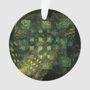 Lights in the City Abstract Art Acrylic Circle Ornament