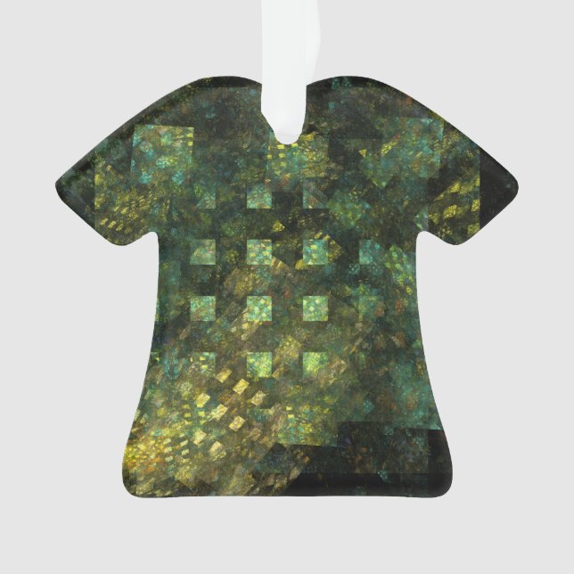 Lights in the City Abstract Art Acrylic Shirt Ornament (Front)