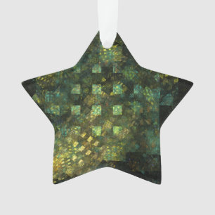 Lights in the City Abstract Art Acrylic Star Ornament