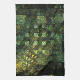 Lights in the City Abstract Art Kitchen Towel