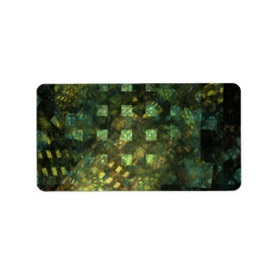 Lights in the City Abstract Art Label