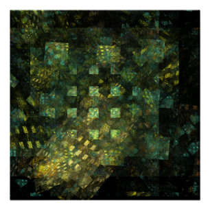 Lights in the City Abstract Art Poster