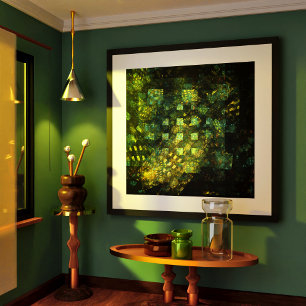 Lights in the City Abstract Art Poster