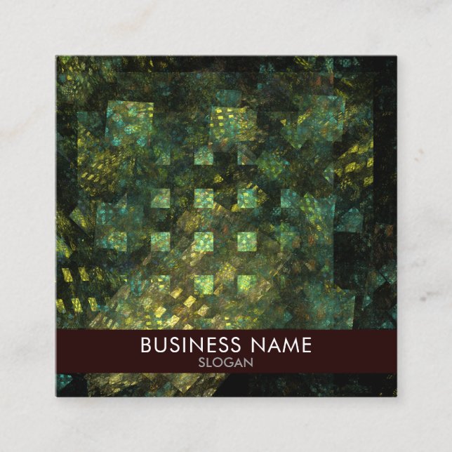 Lights in the City Abstract Art Professional Square Business Card (Front)