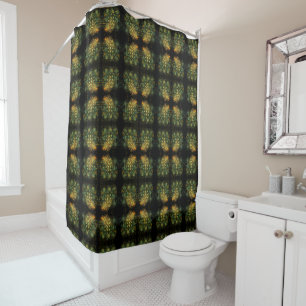 Lights in the City Abstract Art Shower Curtain