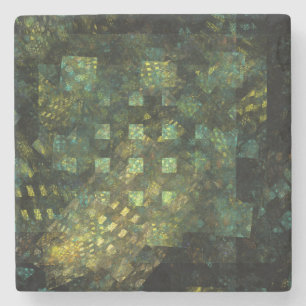 Lights in the City Abstract Art Stone Coaster