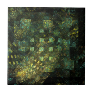 Lights in the City Abstract Art Tile