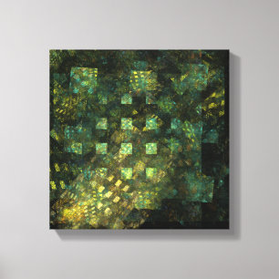 Lights in the City Abstract Black and White Canvas Print