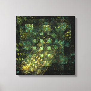 Lights in the City Abstract Quad Canvas Print