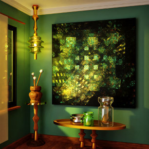 Lights in the City Abstract Wrapped Canvas Print