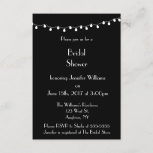 Lights Modern Bridal Shower Invitations