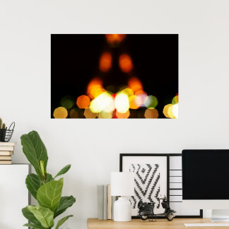 Lights of Paris, Eiffel Tower Art Poster
