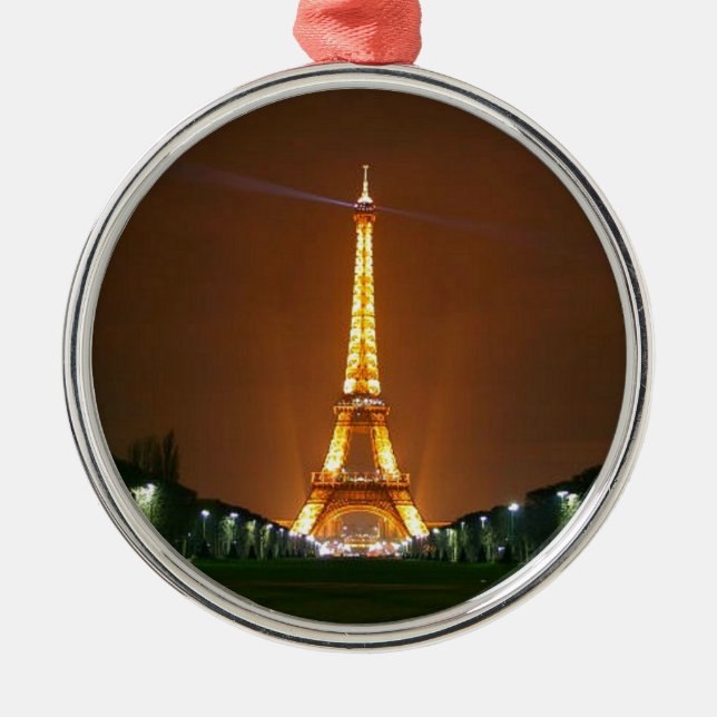 Lights of the Eiffel Tower Metal Tree Decoration (Front)