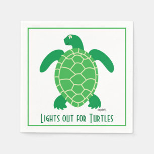 Lights Out for Turtles Napkin