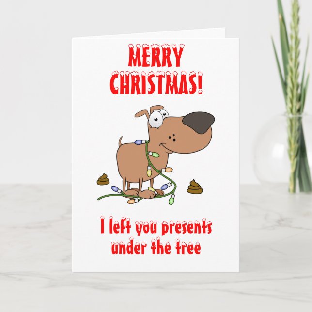 Lights & Poo Holiday Card (Front)