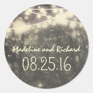 lights rustic wedding stickers
