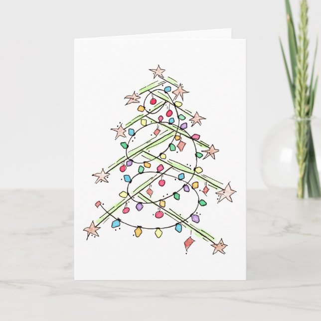 "Lights Tree" Christmas Holiday Card (Front)