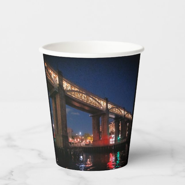 Lights under the bridge paper cups (Front)