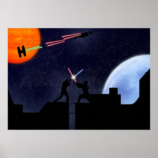 Lightsaber fight poster (Front)