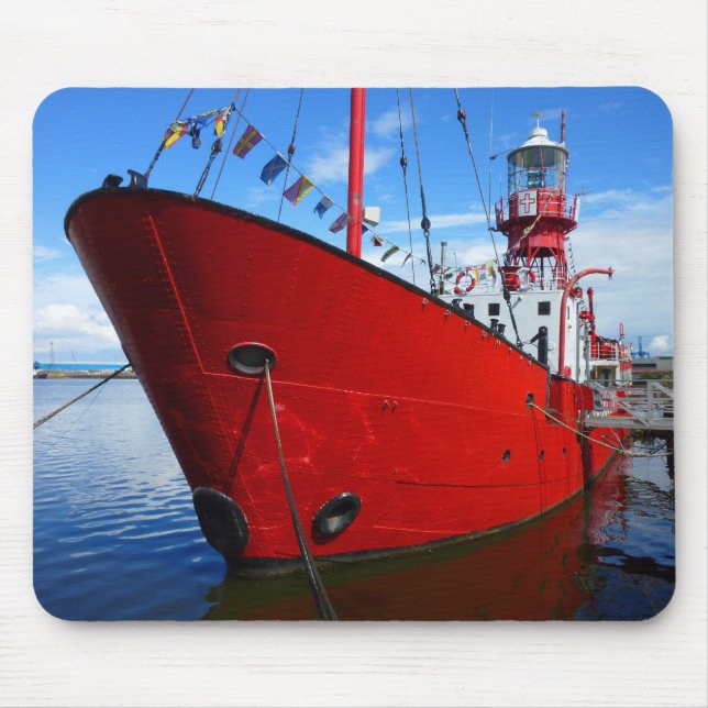 Lightship, Cardiff Bay, Cardiff, Wales Mouse Mat (Front)