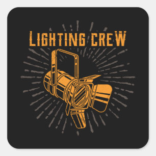 LIGHTSHOW CREW Lighting Crew Stage Lighting Square Sticker