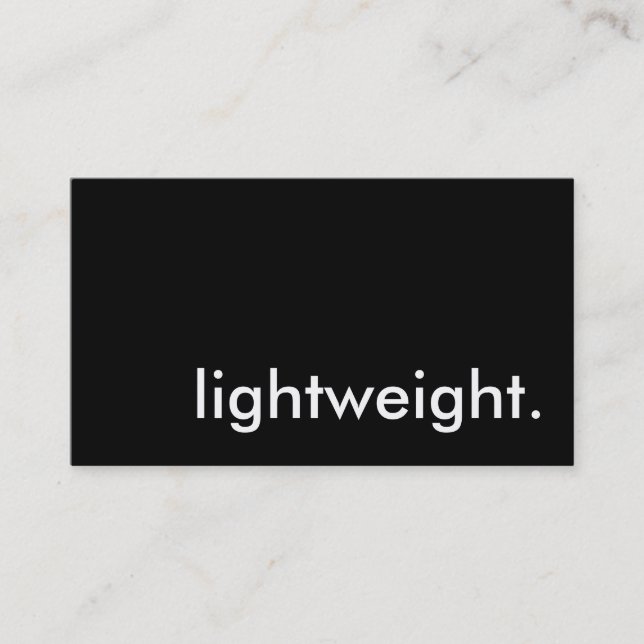 lightweight. business card (Front)