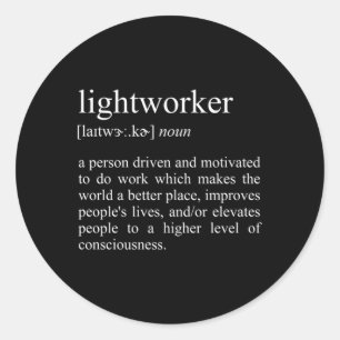 Lightworker Definition Spiritual Healer Classic Round Sticker