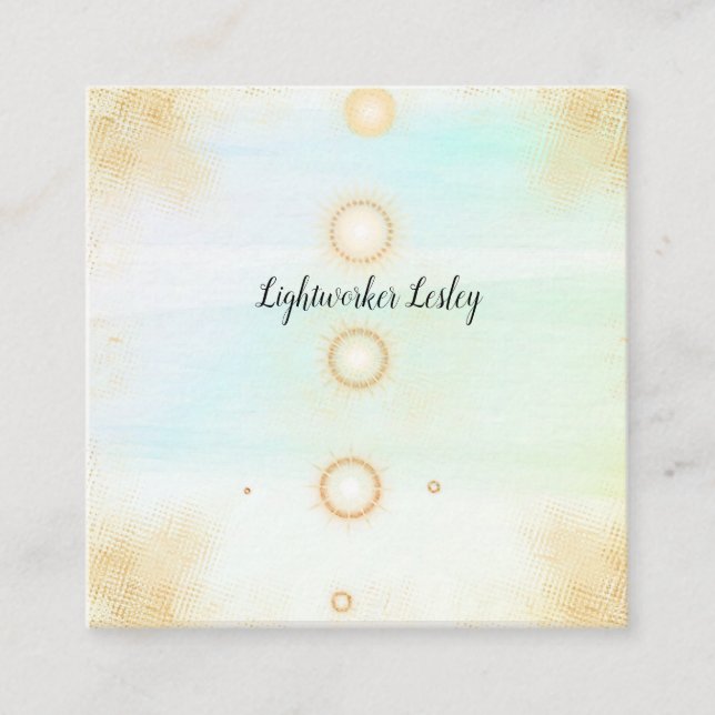 Lightworker Reiki Healer Sun business cards (Front)