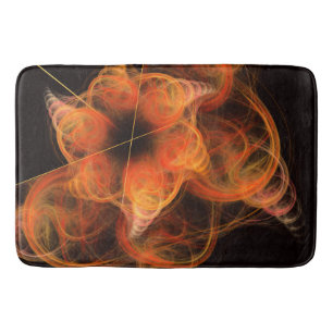 Lightworks Abstract Art Fractal of Fiery Energy Bath Mat