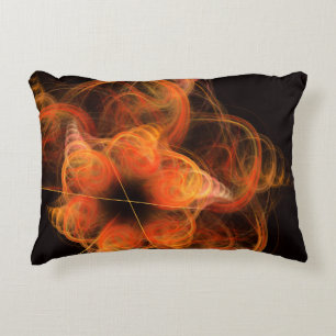 Lightworks Abstract Art Fractal of Fiery Energy Decorative Cushion