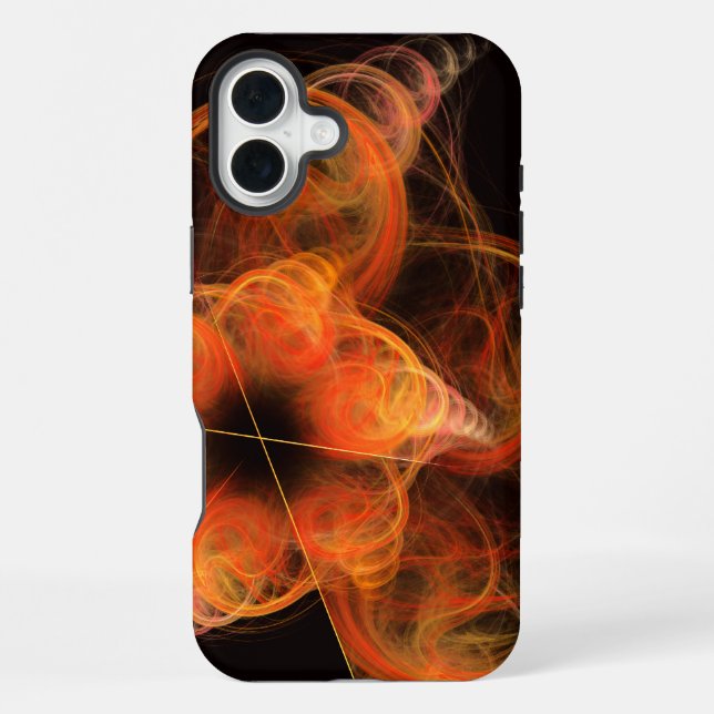Lightworks Abstract Art Fractal of Fiery Energy iPhone Case (Back)