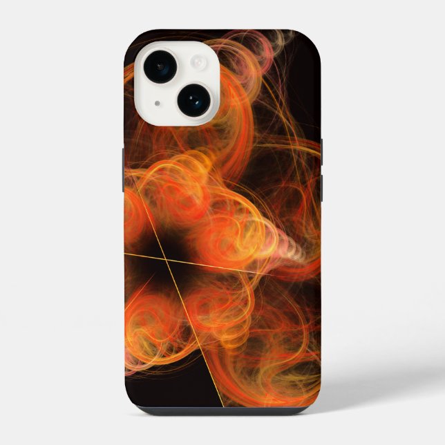 Lightworks Abstract Art Fractal of Fiery Energy iPhone Case (Back)