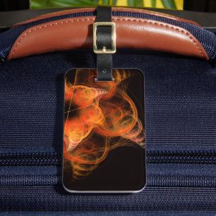 Lightworks Abstract Art Fractal of Fiery Energy Luggage Tag