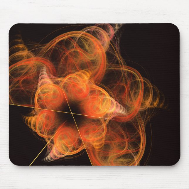 Lightworks Abstract Art Fractal of Fiery Energy Mouse Mat (Front)