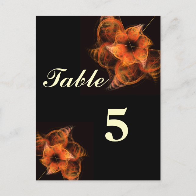 Lightworks Abstract Art Fractal of Fiery Energy Postcard (Front)