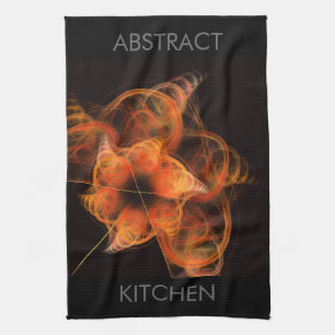 Lightworks Abstract Art Fractal of Fiery Energy Tea Towel