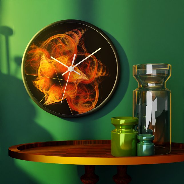 Lightworks Abstract Art Round Large Clock (Lightworks Abstract Art Round Wall Clock)