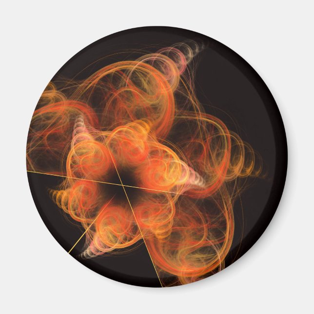 Lightworks Abstract Art Round Magnet (Front)